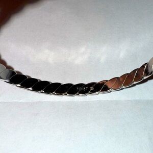 Vintage silver style swirl monet stamped bangle